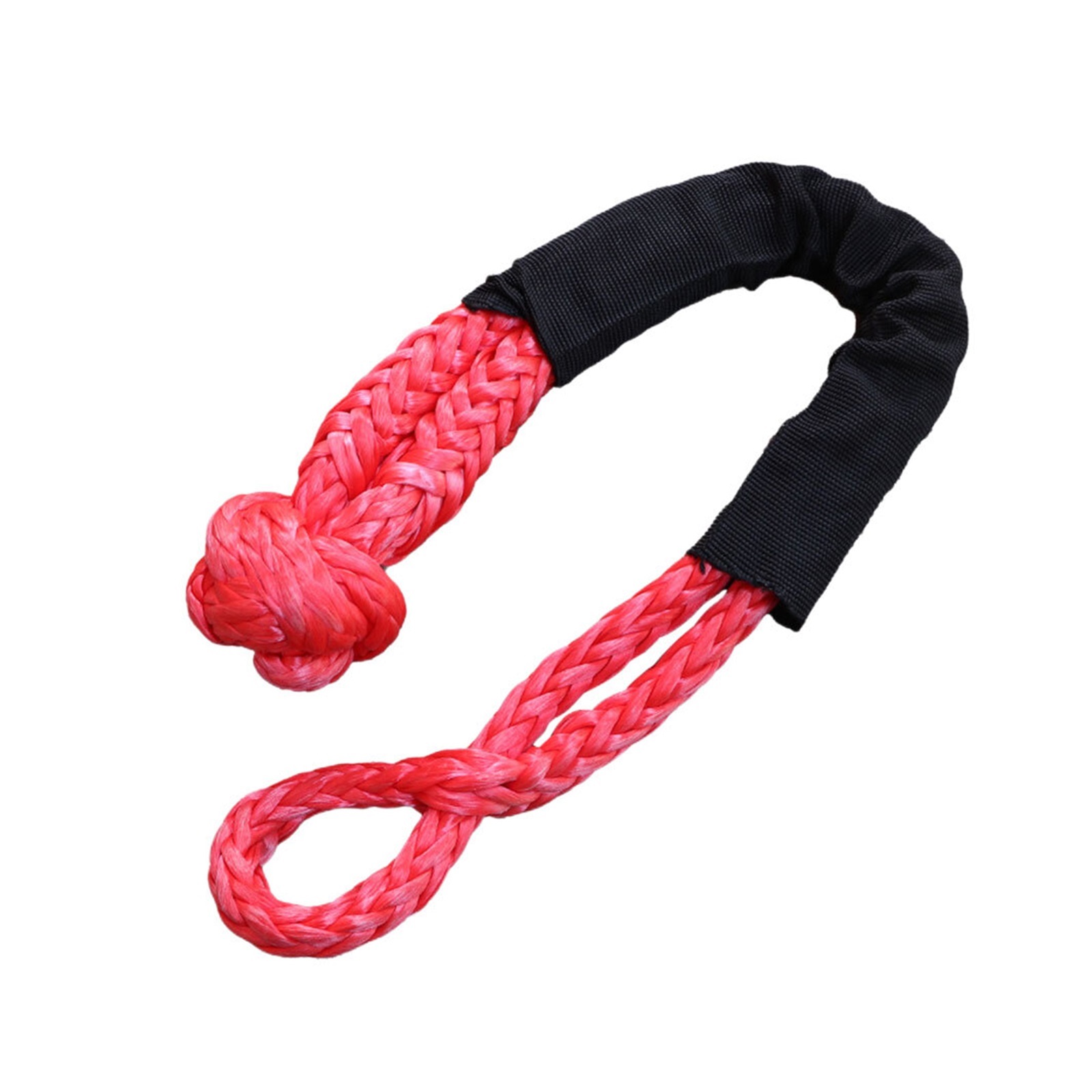 Car Trailer Tape Rope 38000 Pound Soft Shackle Synthetic U-shaped Hook Wear-resistant Off Road Hook Winch Rope For ATV UTV SUV